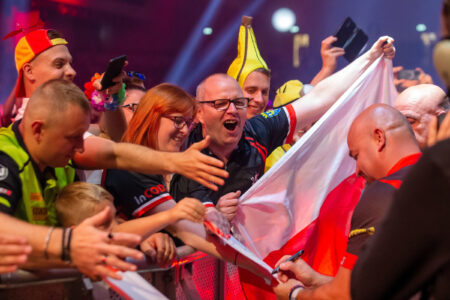Fans at the 2023 Poland Darts Masters