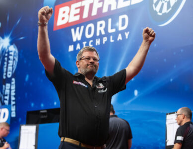 James Wade runner-up at the World Matchplay darts tournament in Blackpool.