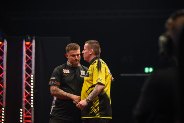 Raymond van Barneveld keeps his World Grand Prix fate in his own hands as Chisnall hangs by a thread 