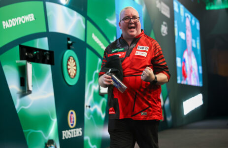 Stephen Bunting on stage during the Paddy Power World Darts Championship.