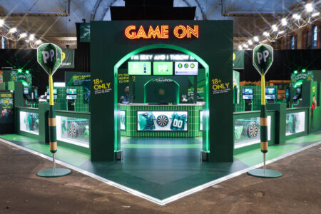 A photo of the Paddy Power World Darts Championship fan village.