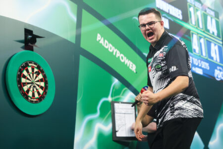 Photos taken during the 2026 Paddy Power World Darts Championship at Alexandra Palace, London.