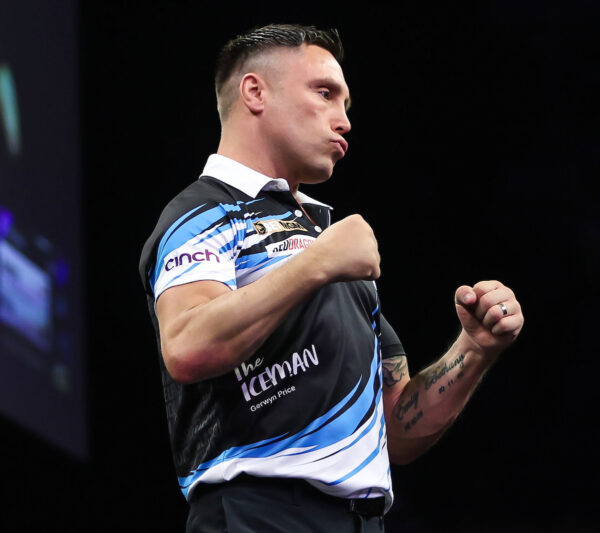 Flawless Gerwyn Price Masters Manchester to move to second in the Premier League Table Flawless Gerwyn Price Masters Manchester to move to second in the Premier League Table