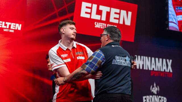 Gary Anderson sent home by Niko Springer on a day of drama at the European Darts Grand Prix