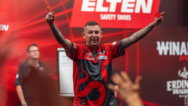 Nathan Aspinall powers into the last 16 as Jan Schmidt’s dream run continues at the European Darts Open